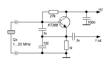 Схема батлера кварцевого автогенератора